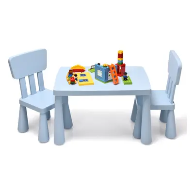 Children Play Table with 2-Piece Chairs for Eating Drawing Writing