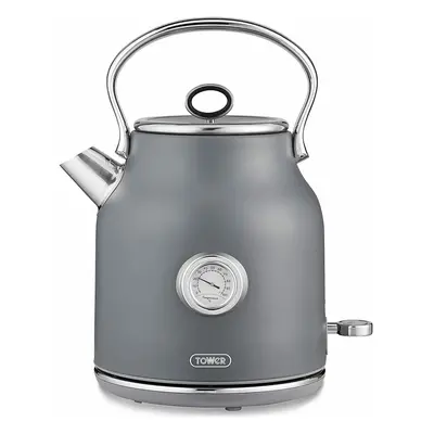 Tower Renaissance 1.7 Litre, 3kW Ultra-Fast Quiet Boil Kettle in Matt Grey