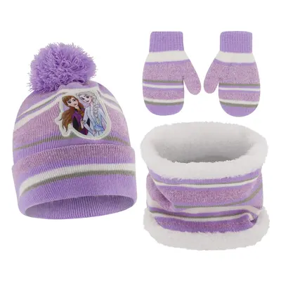 Frozen Disney Girls Toddler Winter Hat Scarf And Mittens Set Elsa