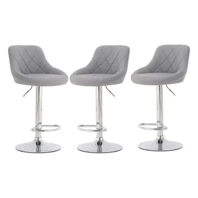 Set of Grey Milan Bar Stools, swivel height adjustable bar stools