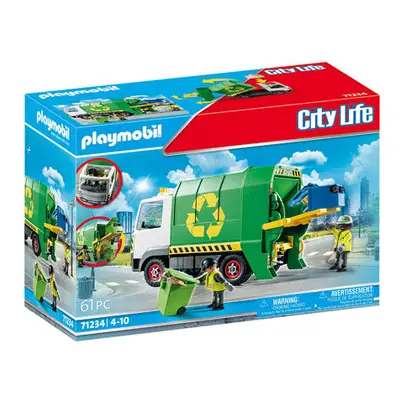 Playmobil Recycling Truck Piece Set Waste Bin Collection