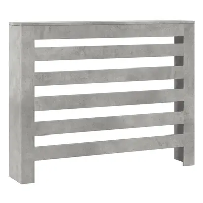 vidaXL Radiator Cover Heater Cover Slat Cabinet Concrete Grey Engineered Wood