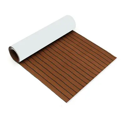 2500x1000x6mm EVA Foam Brown With Black Line Teak Sheet Boat Yacht Synthetic Teak