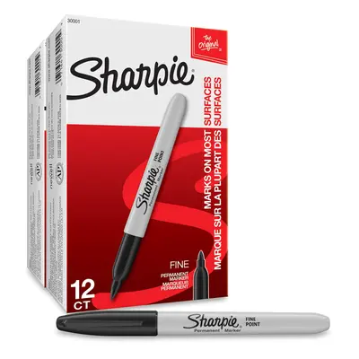 Sharpie Permanent Markers Fine Point Black 24-Count