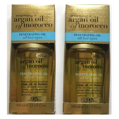 Organix Renewing Moroccan Argan Penetrating Oil 3.3 Fl Oz (Pack of 2)