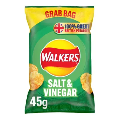 Walkers Salt & Vinegar Crisps 45g (Pack of 32)