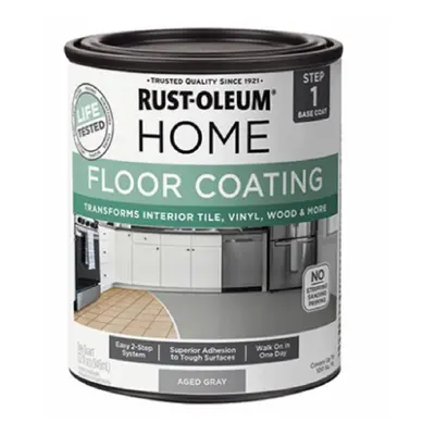 RustOleum Floor Coating Base Coat Aged Gray Quart