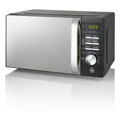 Swan Symphony Microwave Oven 700W LED Digital Display 20L Freestanding 60m Timer - Black