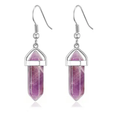 Philip Jones Amethyst Gemstone Drop Earrings