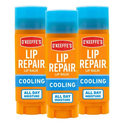 OKeeffes Cooling Relief Lip Repair Lip Balm for Dry Cracked Lips Stick Pack of