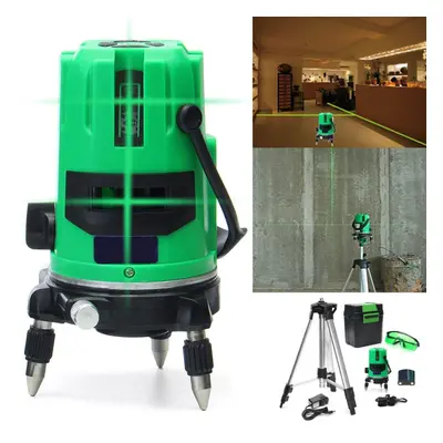 Green Line Points Laser Level Rotary Laser Line Self Leveling with Tripod