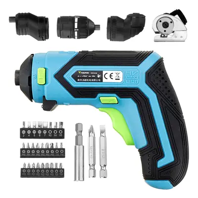 4 In Multifunction 4V Lithium Mini Cordless Electric Screwdriver Electric Cutter Offset Angle Ri