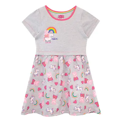 Peppa Pig Girls' Unicorns & Rainbows Dress Multicolored Size