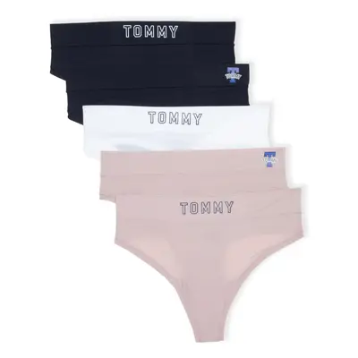 Tommy Hilfiger Women's Thong 5-Pack BB/BB/BW/BK/BLK