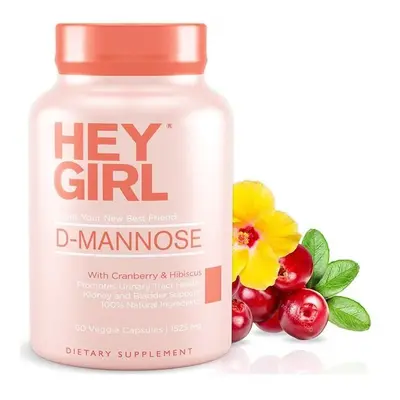 Hey Girl D Mannose Capsules Fast-Acting Uti Supplement, Cleanse & Flush Impurities, Capsules, Di