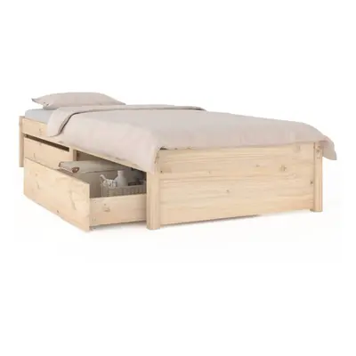 (natural) vidaXL Bed Frame with Drawers Bedroom Bedstead Bed Base Multi Colours/Sizes