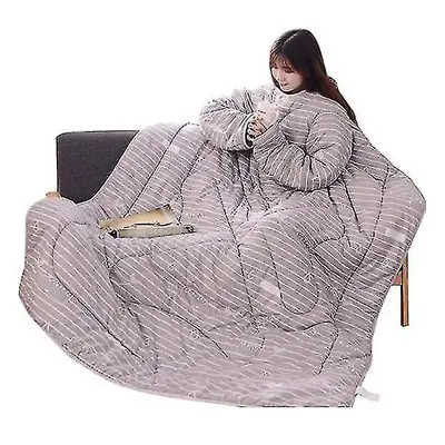 (Wearable Blanket With Sleeves,winter Lazy Bed Couch Quilt) Wearable Blanket With Sleeves,winter