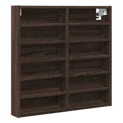 (brown oak, x 8.5 x cm) vidaXL Vitrine Cabinet Wall Mounted Cabinet Floating Cabinet Engineered 