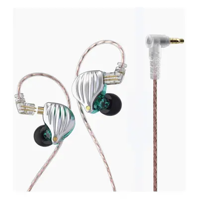 (Silver, Without Mic) Dynamic In-Ear Earphones Monitor Metal Wired Earphone ENC Noise Cancelling