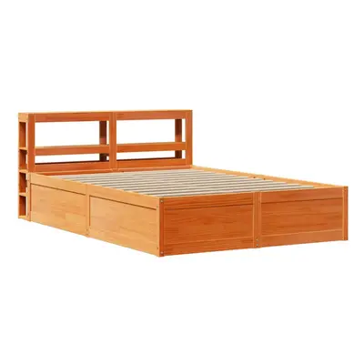 (wax brown, x cm) vidaXL Bed Frame with Headboard Bedstead Bed Base Solid Wood Pine