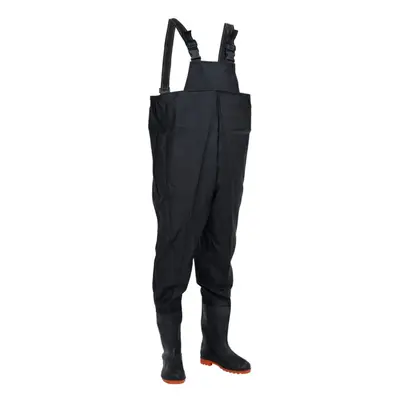 (black, 46) vidaXL Chest Waders with Boots Waterproof Hunting Fishing Wader Waist Wader