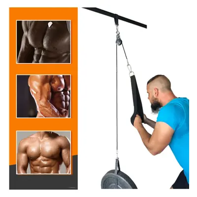 (M) In 1.4/1.8/2.0/2.5M Fitness Pulley Cable Machine System Training Triceps Biceps Shoulders Ch