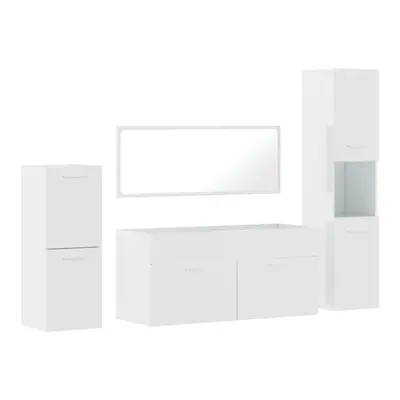 (high gloss white) vidaXL Bathroom Furniture Set Piece Storage Cabinet Cupboard Engineered Wood