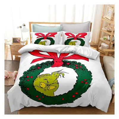 (Style 10, Double(200X200CM/3PCS)) The Grinch Kids Bedding Single Double Duvet Cover