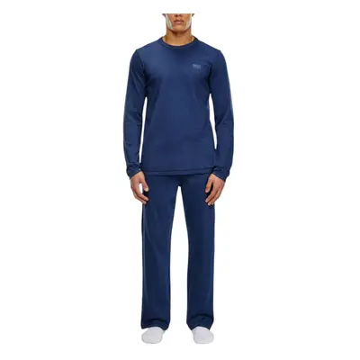 (Navy Blue, L) Diesel Mens Pyjamas T-Shirt Set Sleepwear Loungewear