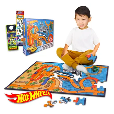 Hot Wheels Puzzle Bundle - Hot Wheels Jigsaw Puzzle with Pc Plus St