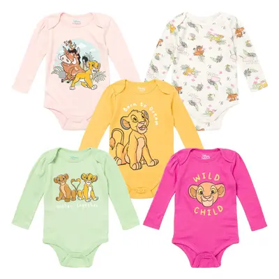 Disney Lion King Pumbaa Simba Timon Newborn Baby Girls Pack Bodysuit