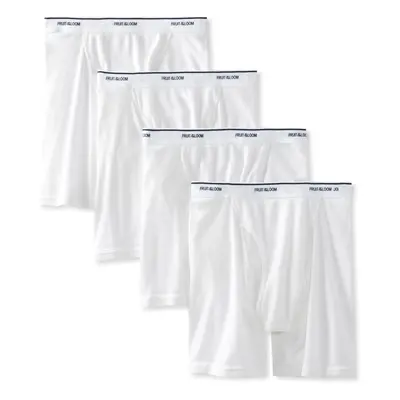 Fruit of the Loom Men's Boxer Briefs White Large(Pack of 4)