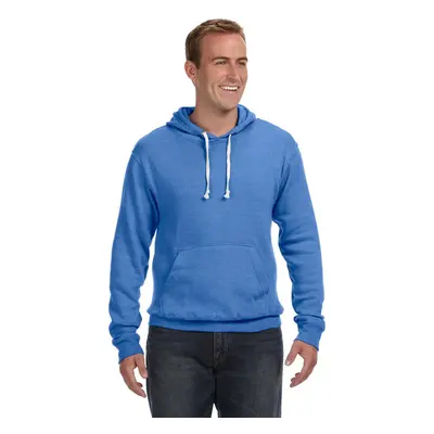 J America Adult Triblend Pullover Fleece Hood ROYAL TRIBLEND