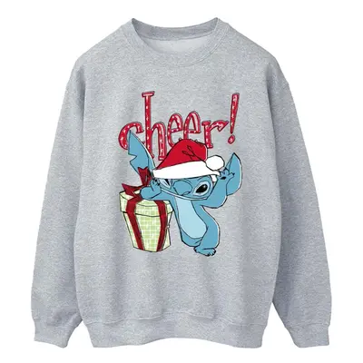 (4XL, Sports Grey) Disney Mens Lilo And Stitch Cheer Sweatshirt