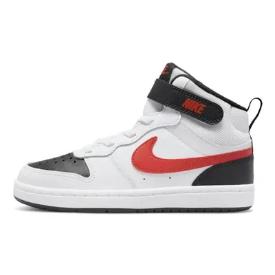 Nike Court Borough MID Basketball Shoe - Kids' White/Red