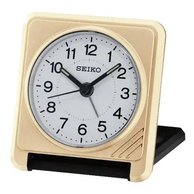 Seiko Travel Alarm Clock Plastic Analogue - Gold (QHT015G)