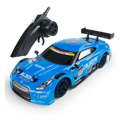 (Blue) 1/16 2.4G 4WD 28cm Drift Rc Car 28km/h With Front LED Light RTR Toy