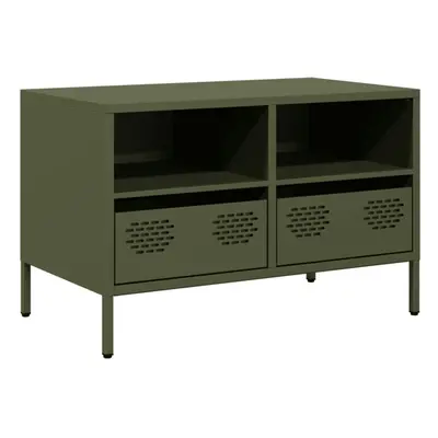 (olive green, x x 43.5 cm) vidaXL TV Cabinet TV Stand TV Unit Entertainment Centre Cold-rolled S