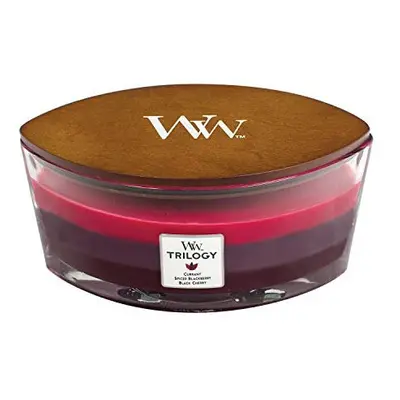 Woodwick Ellipse Trilogy Scented Candle with Crackling Wick | Sun Ripened Berries | Up to Hours 