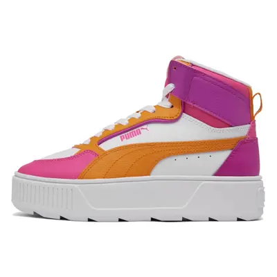 Puma Karmen Rebelle Mid Sneaker White-Vibrant Orange-Fuchsia Purple