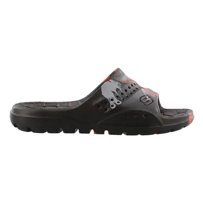 Skechers Boy's Foamies Hogan - Aqua Spurt Sneaker Black/Gray/Red B