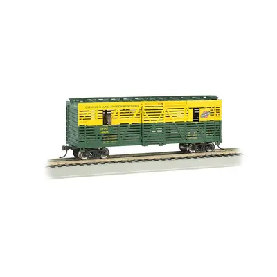 Bachmann 40' Animated Stock Car - CHICAGO and NORTHWESTERN with HORSES