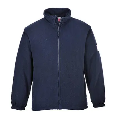 (Navy, 3XL) Portwest Flame Resistant Anti Static Fleece