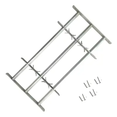 vidaXL Adjustable Security Grille for Windows with Crossbars 500-650mm Safe