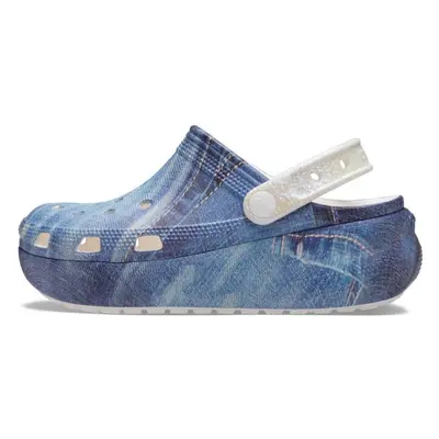 Crocs Classic Cutie Crush Clog Seasonal Graphics Little KidBig Kid WhiteMulti Denim Little Kid