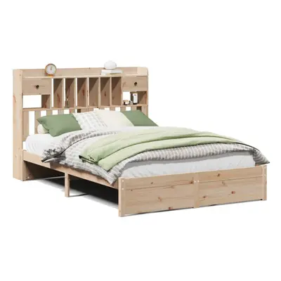 (natural, x cm) vidaXL Bookcase Bed without Mattress Bed Base Solid Wood Pine