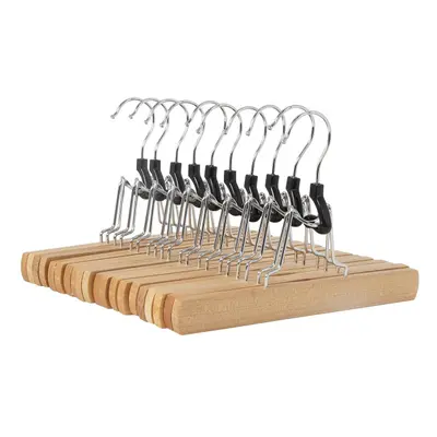 Amazon Basics Wooden Pants Hangers Natural 20Pack