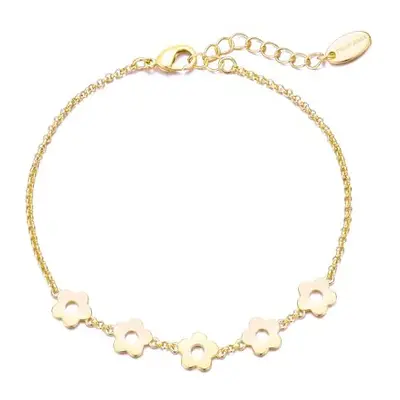 Philip Jones Gold Plated Flower Bracelet