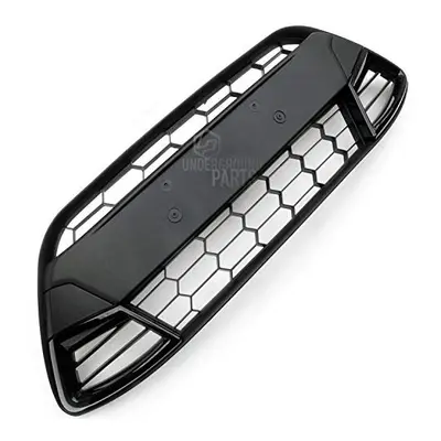 Asian Style All Black Honeycomb Front Bumper Grille to fit Ford Fiesta MK7