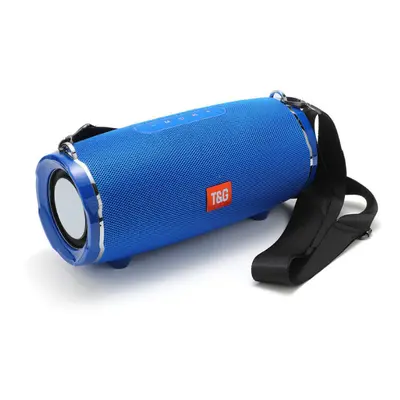 (Blue) Wireless Bluetooth Speaker 3D Surround Bass FM Raido TF Card AUX 4400mAh Waterproof Porta